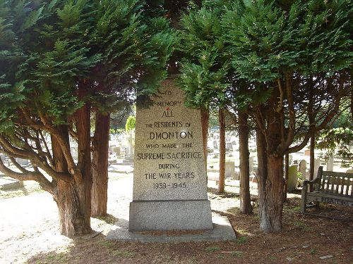 Military headstones at the Edmonton Cemetery.